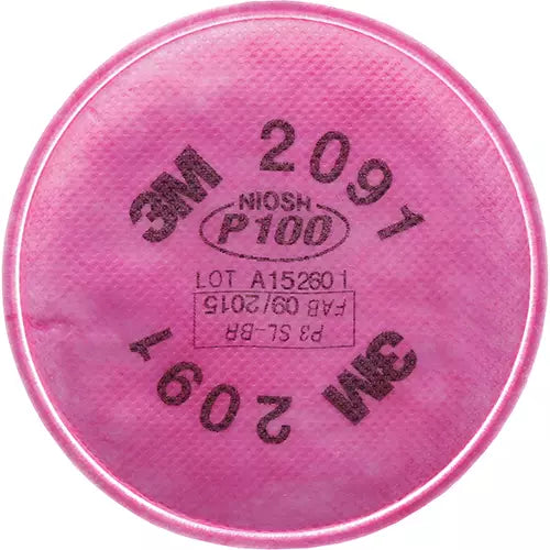 3M 2000 Series Respirator Prefilters, Particulate Filter, P100 Filter Mfr. No.: 2091
