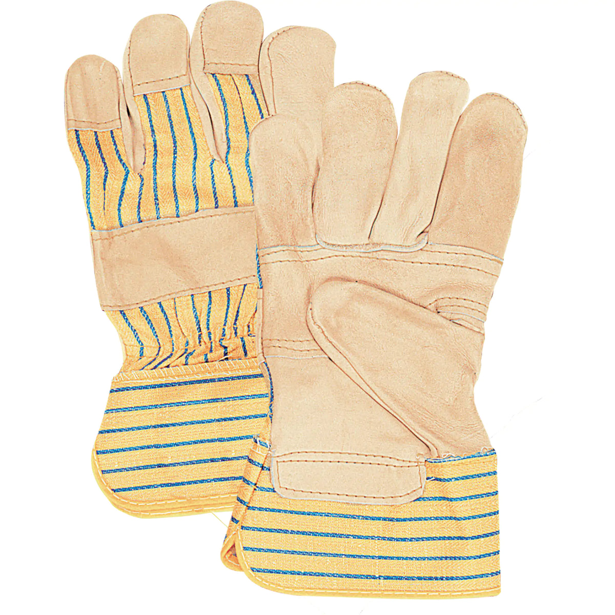 Fitters Patch Palm Gloves, Grain Cowhide Palm, Cotton Inner Lining