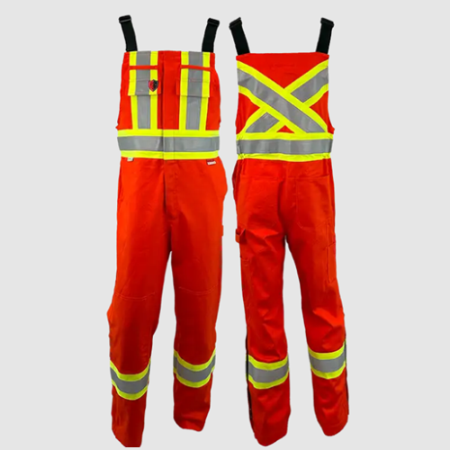 Atlas Guardian® FR/AR  Summer Bibs 4" Stripe Orange 3074OR