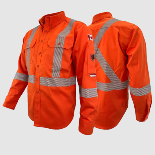 Atlas FR/AR Work Shirt 2" Stripe 404OR