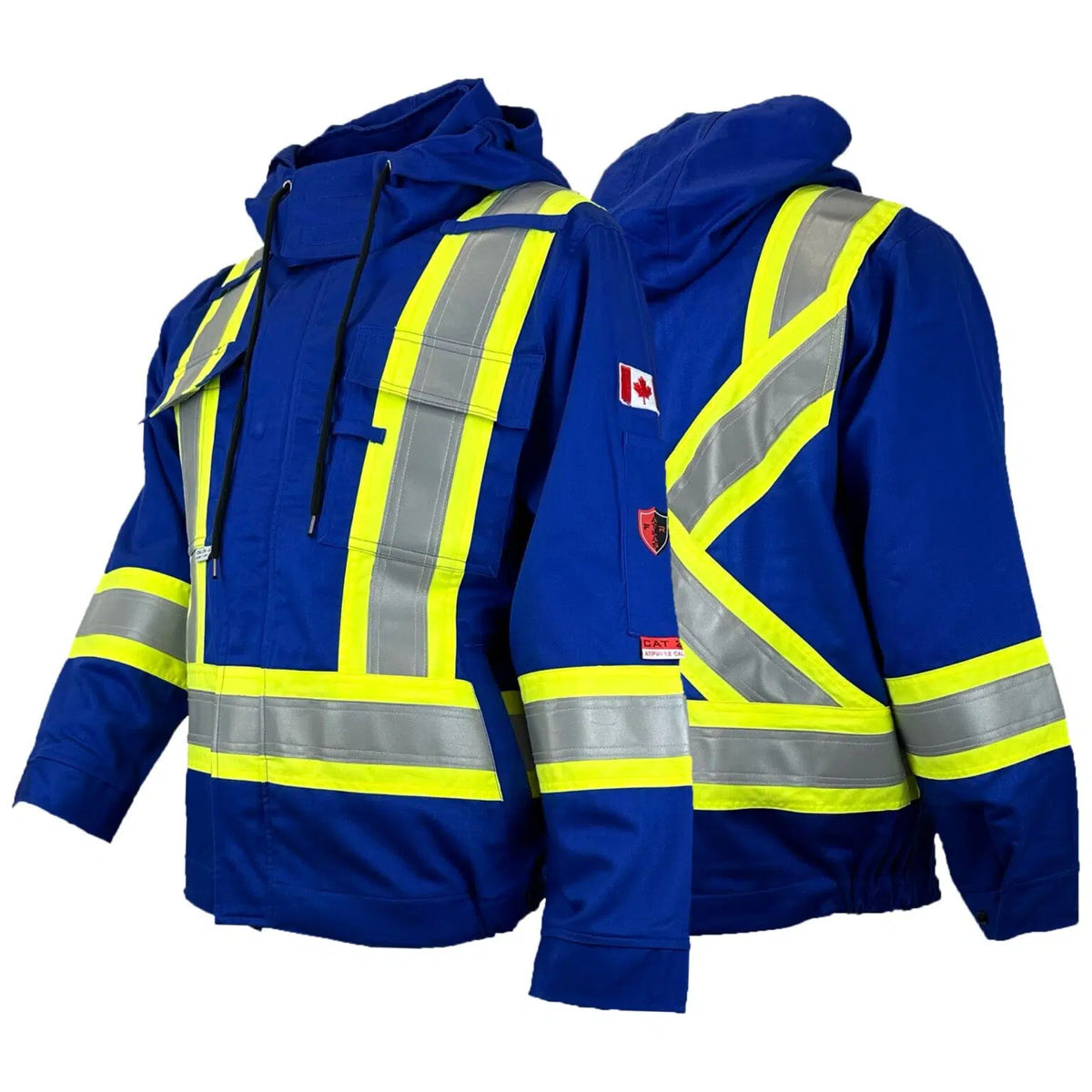 Atlas Guardian FR/AR 4" Stripe Royal Blue Spring Jacket with Hood4044RB