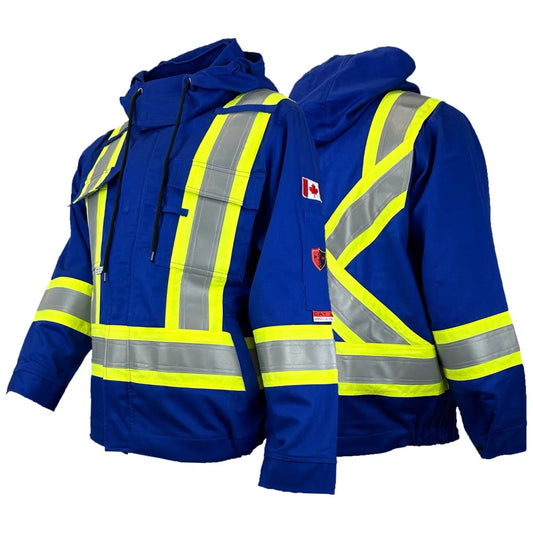 Atlas Guardian FR/AR 4" Stripe Royal Blue Spring Jacket with Hood4044RB